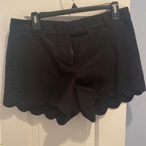 J.Crew black scalloped shorts size 10. Excellent condition.